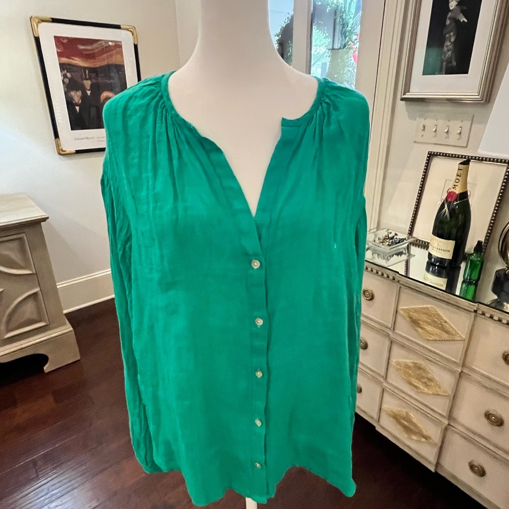bella dahl linen blouse